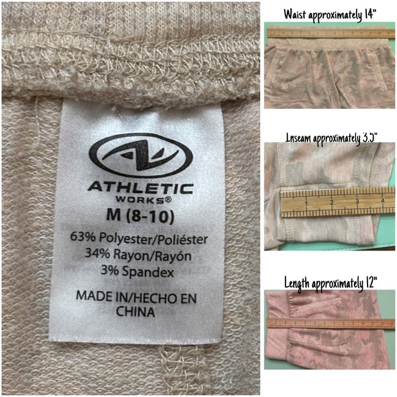 3 pair Athletic Works Knit Gym Shorts with Pockets (Size M) - Picture 7 of 10